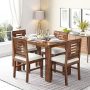 LIZZAWOOD® Solid Sheesham Wood 4 Seater Dining Table