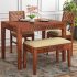 Porash Furniture™ Sheesham Wood Wooden Dining Set 4 Seater