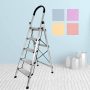 Plantex Premium Folding Aluminium Ladder for Home Use/Wide Anti Skid Step Ladder