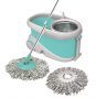 Floor Cleaning and Mopping System with Big Wheels and Stainless Steel Wringer, Bucket