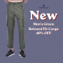 40% Flash Sale Numero Uno Men’s Green Relaxed Fit Cargo