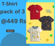 Get pack of 3 T-shirts @449 Rs