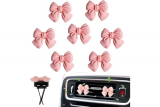 7Pcs Car Decor Cute Pink Bow Car Air Vent Clip-On car Perfume Diffusers Upto 77% OFF Coupon Code & Updated Discount List On Amazon
