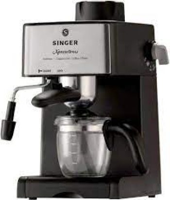singer xpress brew – espresso cappuccino coffee maker – carafe capacity 4 cups (800 watt, black)