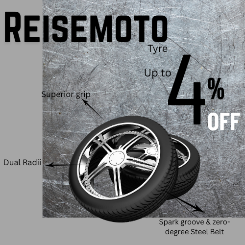 Reisemoto—Get 4% Off on All Tyres