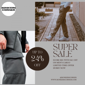 Score Big with 24% OFF on Men’s Cargos