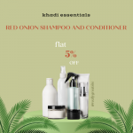 khadi essentials “Red Onion Shampoo and Conditioner: Flat 5% OFF”