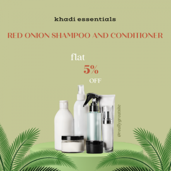 khadi essentials “Red Onion Shampoo and Conditioner: Flat 5% OFF”