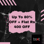Up To 80% OFF + Flat Rs 400 OFF on boat products