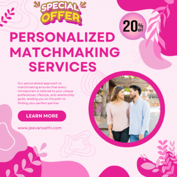 Jeevansathi Get Flat 20% OFF on Personalized Matchmaking!